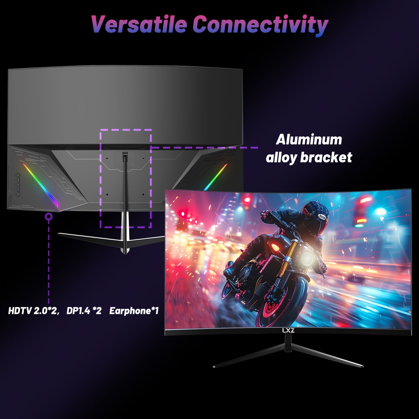 LXZ 32 Inch Curved Gaming Monitor 180Hz