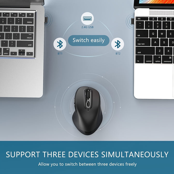 Wireless BT Mouse, 2.4G Wireless & BT 4.0 Dual-Mode Mice
