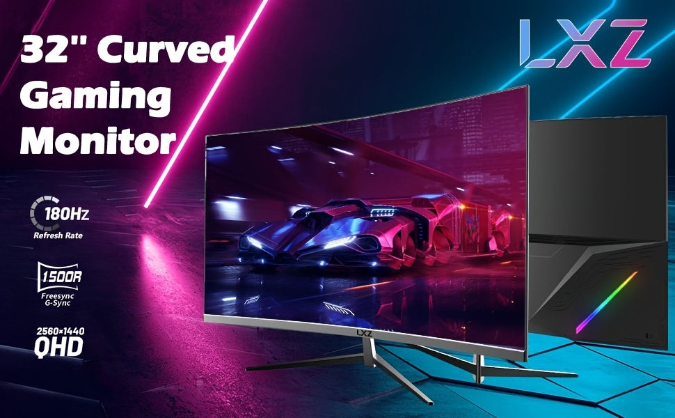 LXZ 32 Inch Curved Gaming Monitor 180Hz