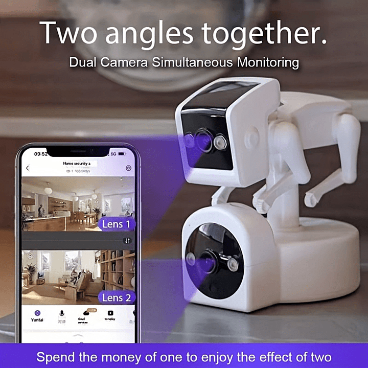 Rob Dog 3MP HD Quality Upgrade Dual Camera (360° Rotation)
