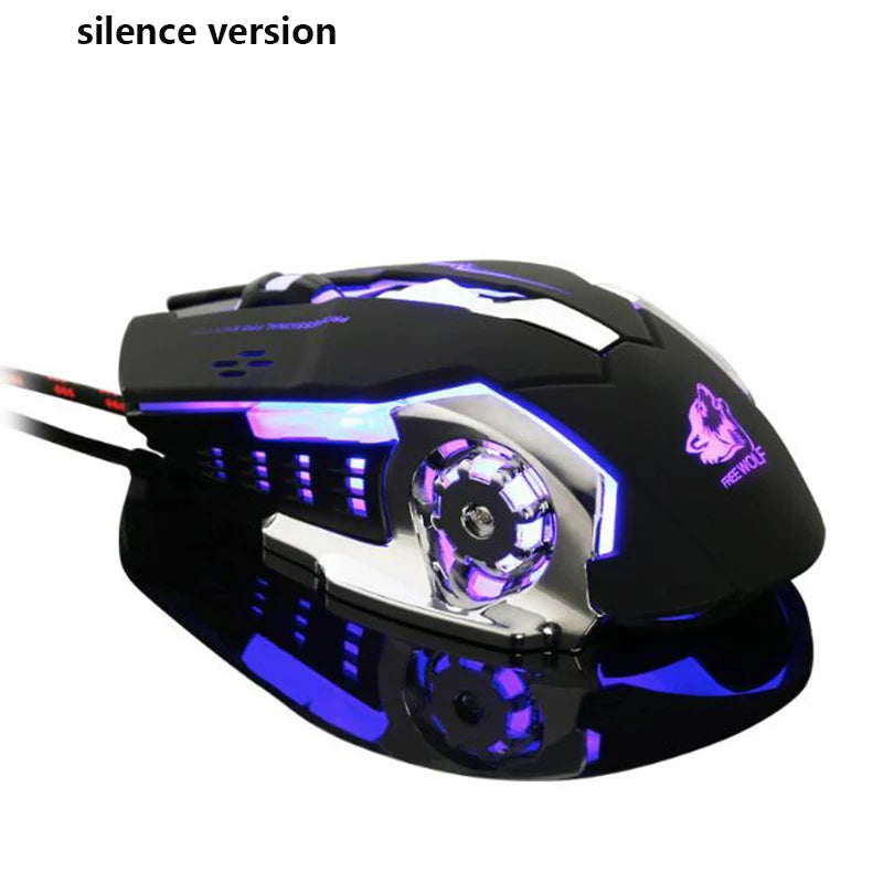 Ergonomic Wired Gaming Mouse With 6 Programmable RGB Keys