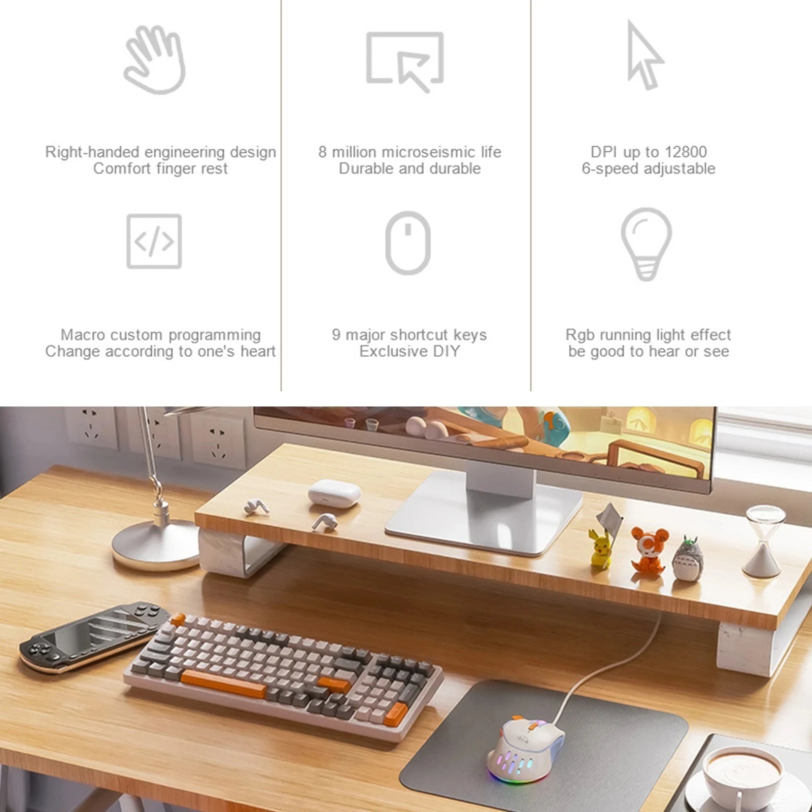 M2 Gaming Mouse 12800 DPI