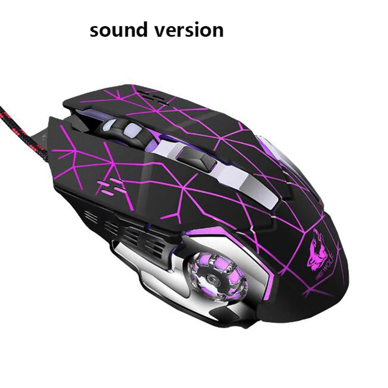 Ergonomic Wired Gaming Mouse With 6 Programmable RGB Keys