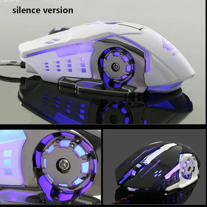 Ergonomic Wired Gaming Mouse With 6 Programmable RGB Keys