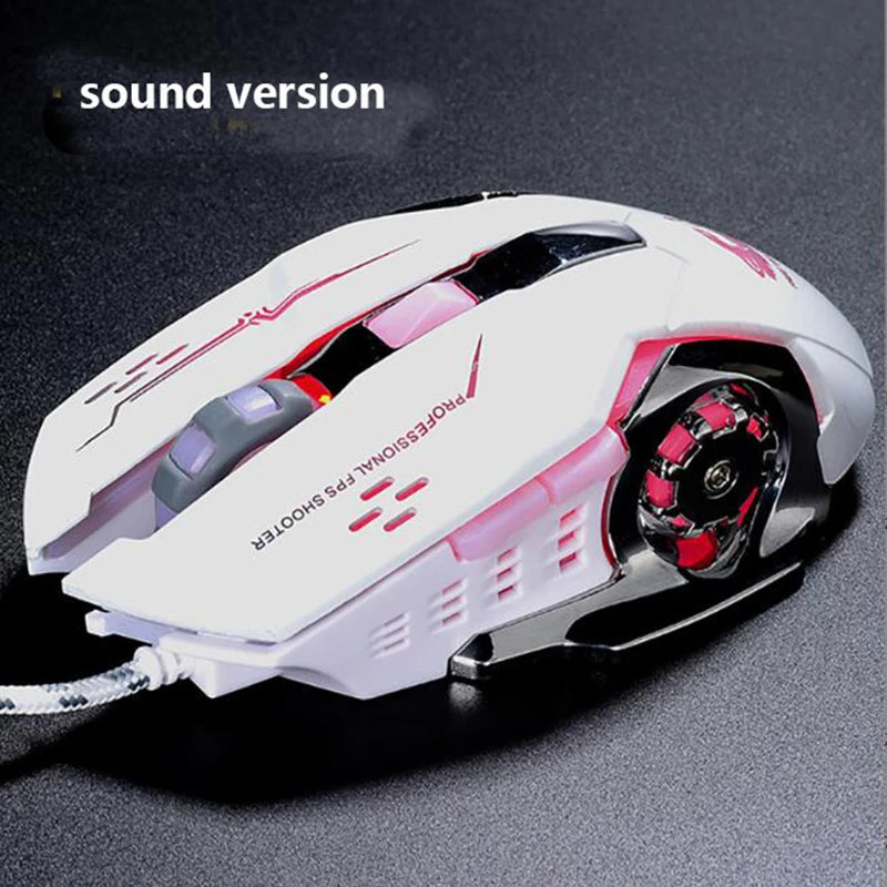 Ergonomic Wired Gaming Mouse With 6 Programmable RGB Keys