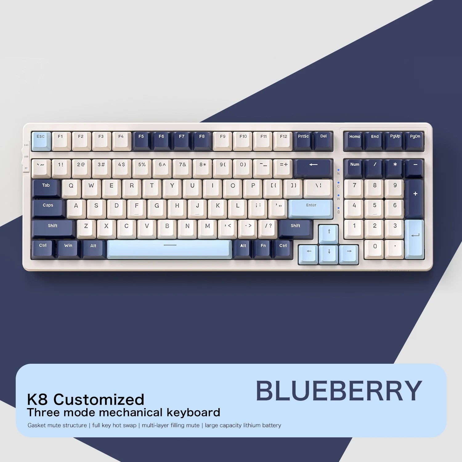 Ziyoulang K8 100 Key Wireless Mechanical Keyboard T