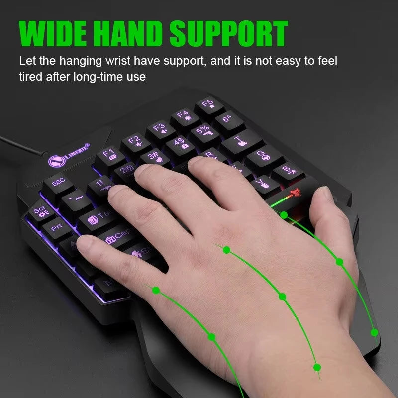 TEUCER Single Hand Mini Gaming Keyboard