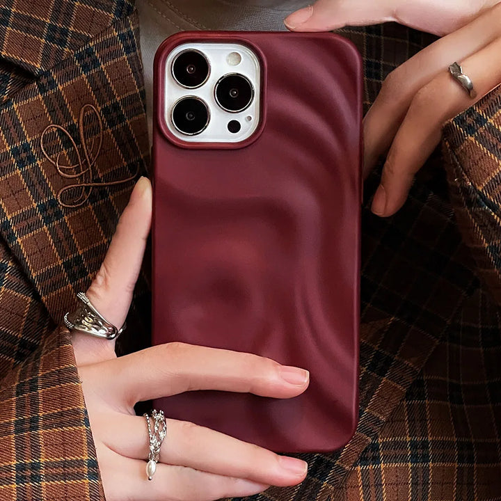 3D Pleats Wrinkle Phone Case for iPhone