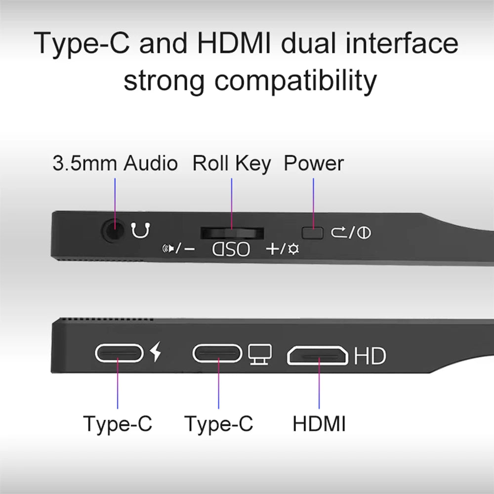 LANLIPU 16inch Portable Monitor 120HZ