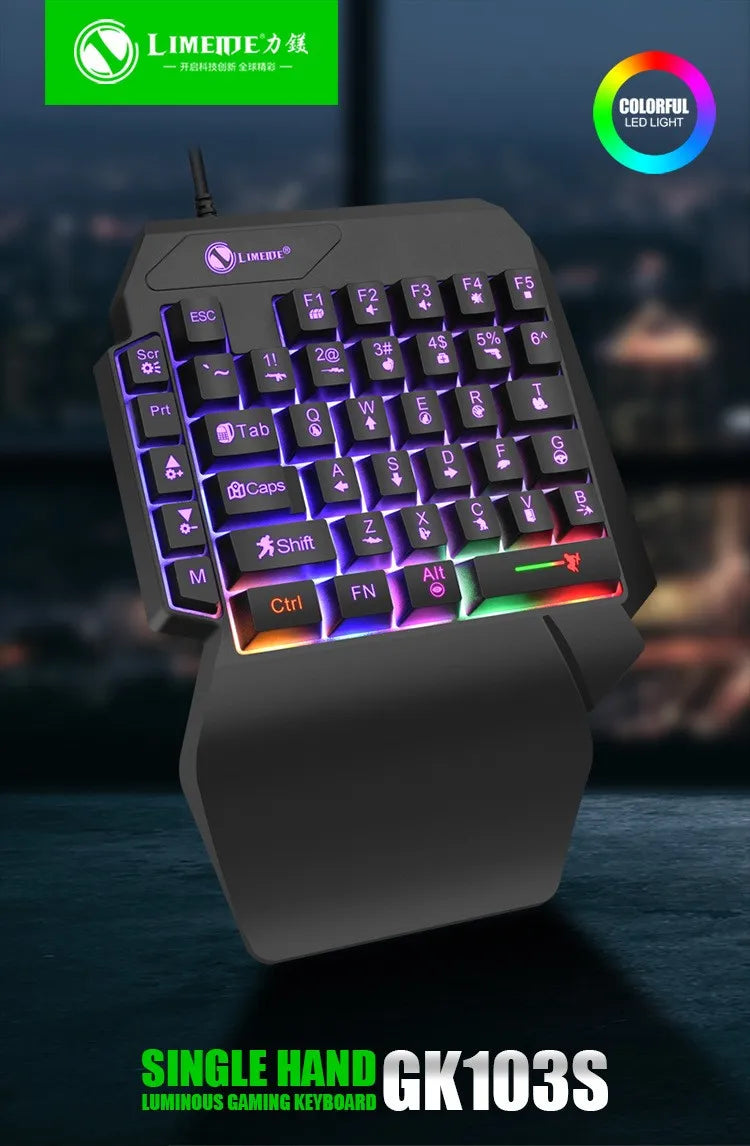 TEUCER Single Hand Mini Gaming Keyboard