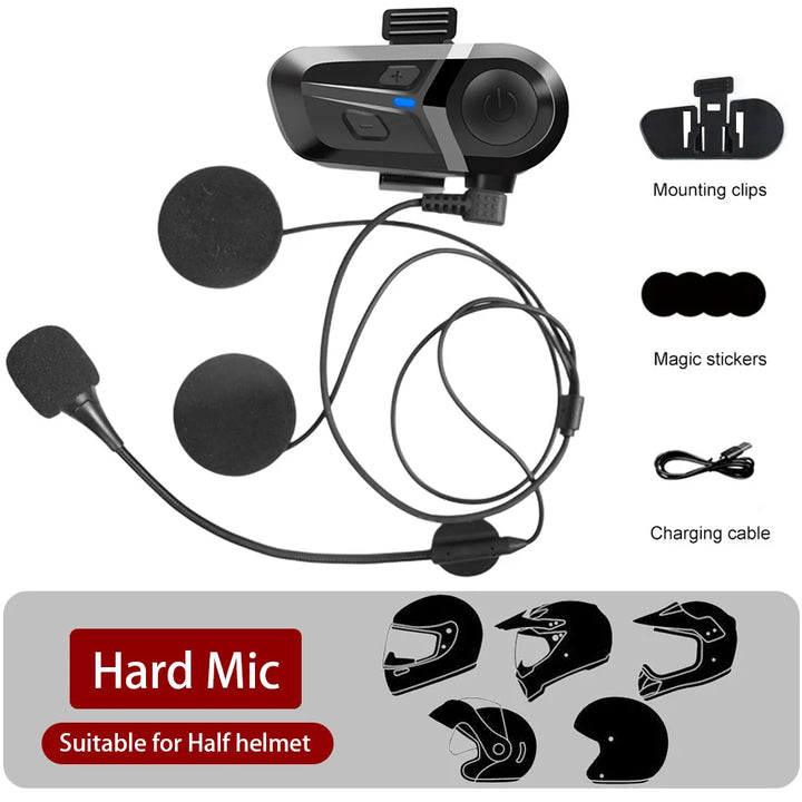 Bluetooth 5.3 Wireless Motorcycle Helmet Headset