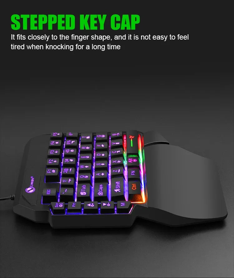 TEUCER Single Hand Mini Gaming Keyboard