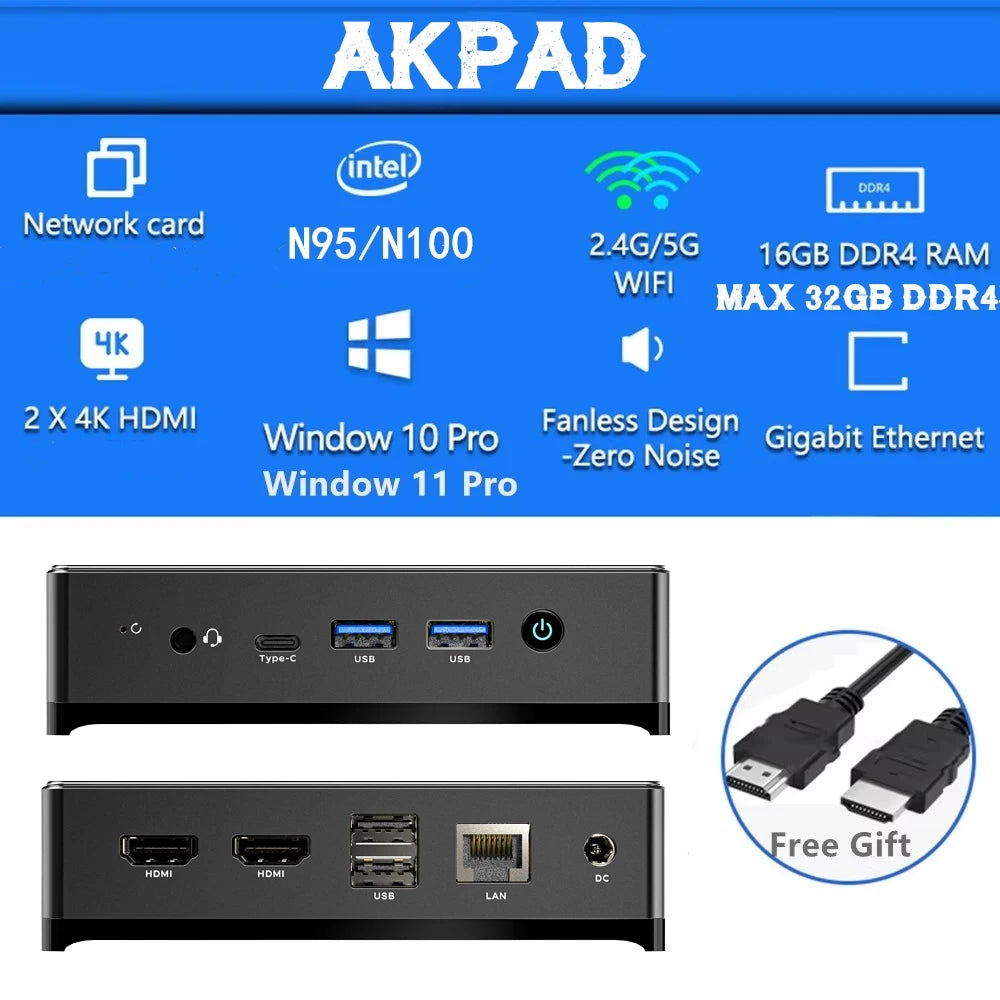 AKPAD Pro Gaming Mini PC (Windows 11)