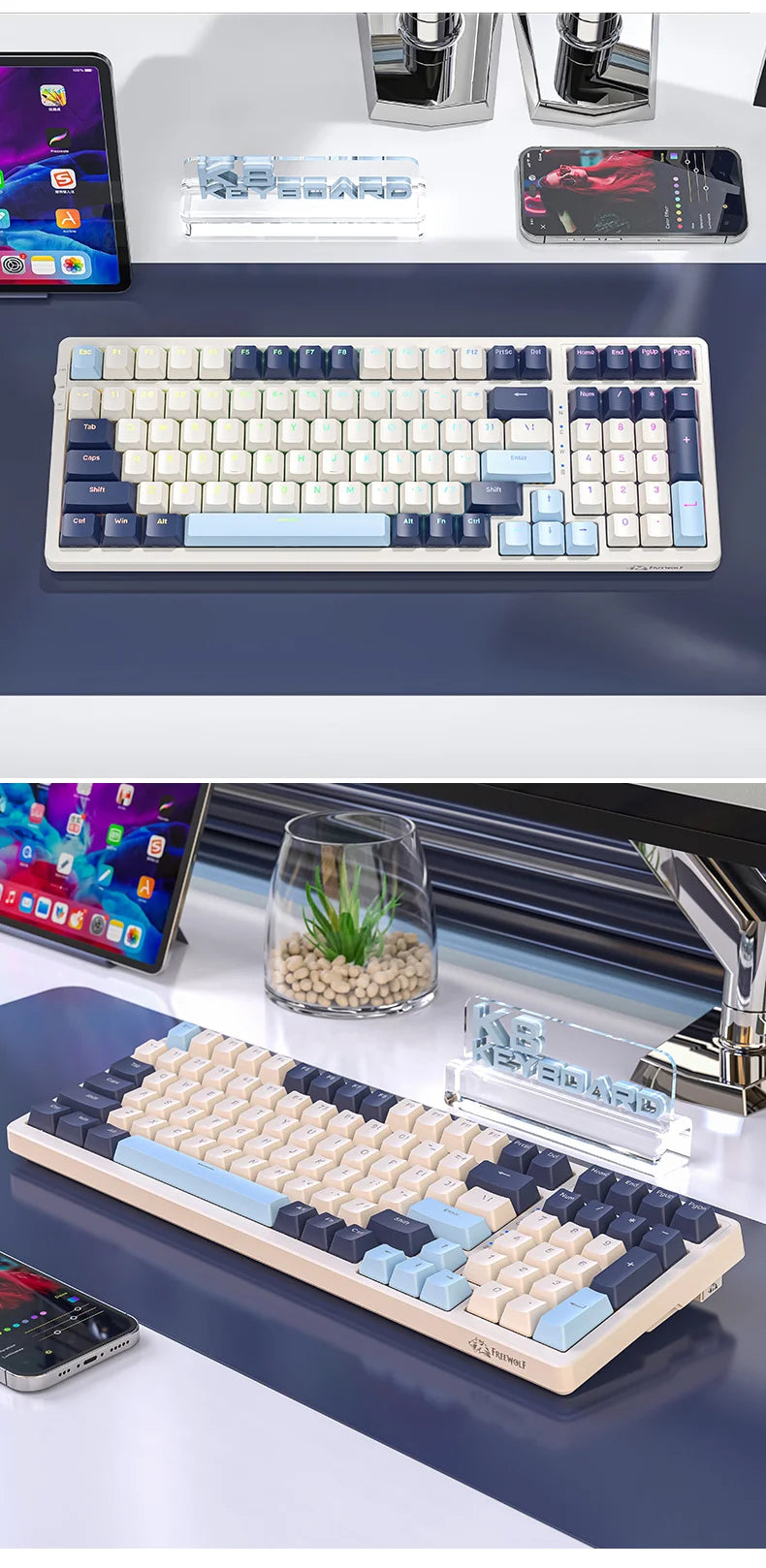 Ziyoulang K8 100 Key Wireless Mechanical Keyboard T