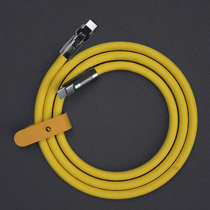 Super Fast Charge Type C Silicone with 180 ° rotating elbow