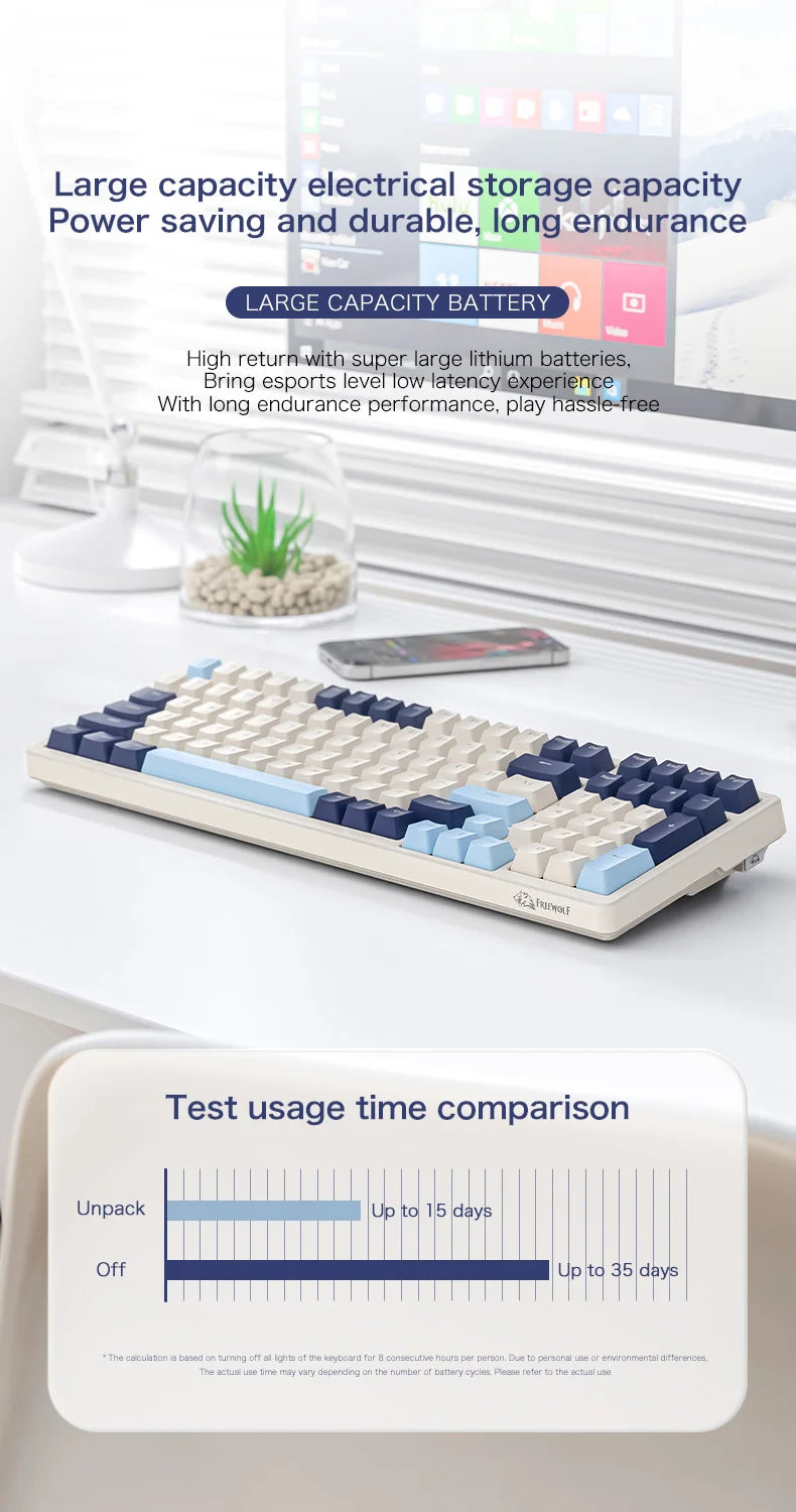Ziyoulang K8 100 Key Wireless Mechanical Keyboard T