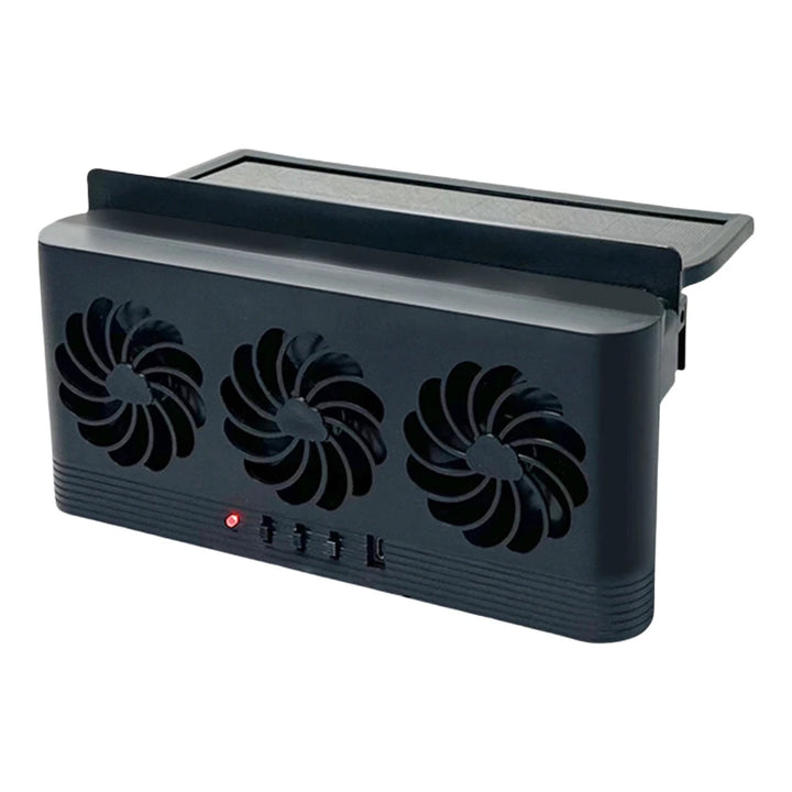 Solar Powered Car Radiator Cooling Fan with 3 Air Outlets
