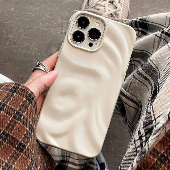 3D Pleats Wrinkle Phone Case for iPhone