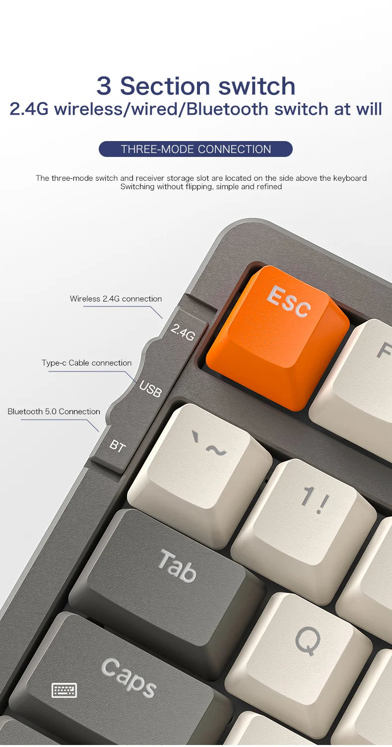 Ziyoulang K8 100 Key Wireless Mechanical Keyboard T