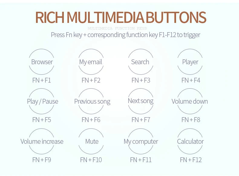 104 Keys Gaming Keyboard
