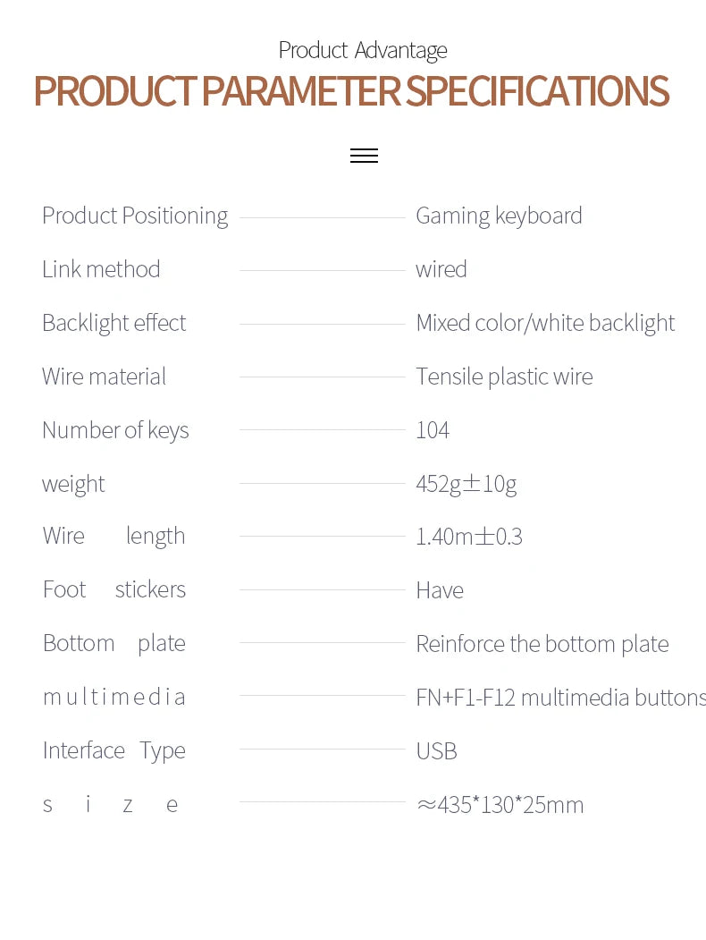 104 Keys Gaming Keyboard