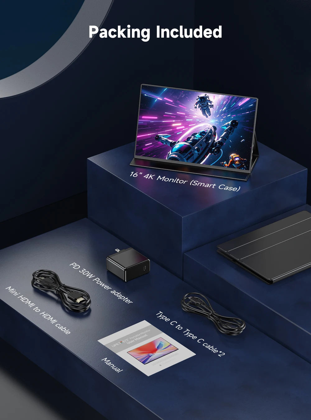 UPERFECT 16"4K Portable Monitor 1200 Nits 3840x2400