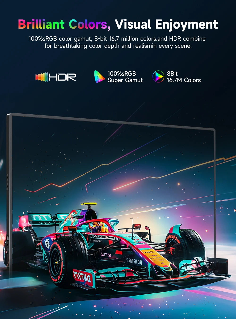 UPERFECT 16"4K Portable Monitor 1200 Nits 3840x2400