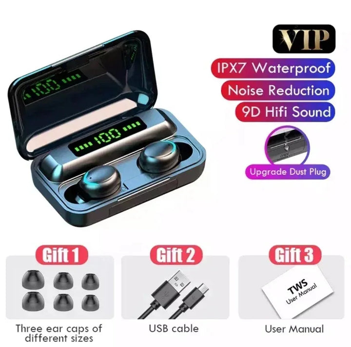 F9-5  Bluetooth 5.3 Wireless Headphones & Power Bank