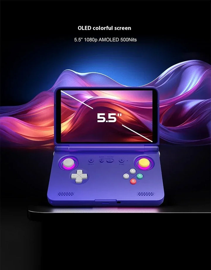 Retroid Pocket Flip2 Game Console 1080p Folding Game Console AMOLED 500Nits 5.5"